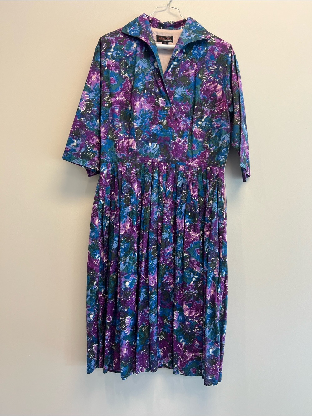 Trashy Diva Purple and Teal Floral Midi Dress